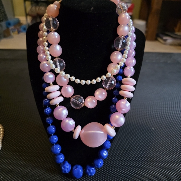 3.6 Lb Vintage Beaded Bauble Antique Pearl Style Necklace Lot - Picture 11 of 14